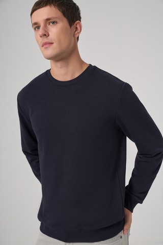 Morven Erkek Lacivert Basic Bisiklet Yaka Sweatshirt 26ks063001200 Lacivert
