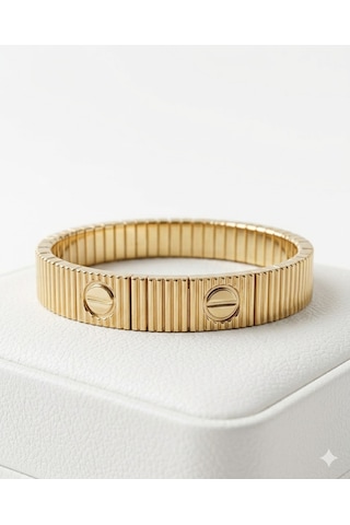 Unisex Limitsiz Aşk Detay Esnek Model Bileklik Gold