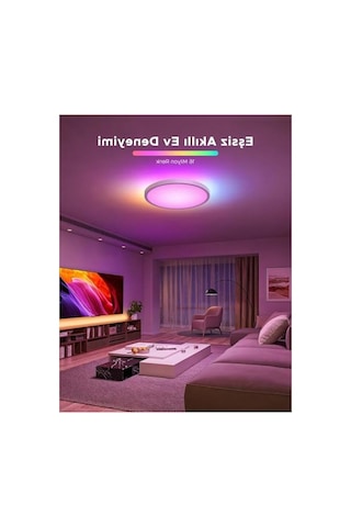 Govee Rgbww + Rgbıc Yuvarlak Akıllı Tavan Armatürü 12 İnç H80a1c01 124-Pembe