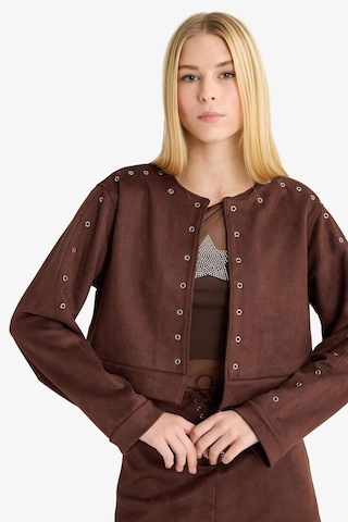 Defacto Coool Crop Süet Ceket G2625ax25aubn142 Kahve-bn142