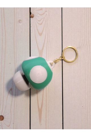 Mantar Anahtarlık Clicker Basmalı Beyaz - Yeşil