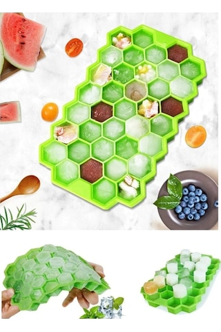 Periboia 37 Bölmeli Silikon Petek Buz Kalıbı Buzluk Renkli