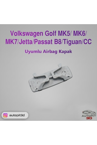 Volkswagen Golf Mk5/ Mk6/mk7/jetta/passat B8/tiguan/cc Uyumlu Airbag Kapak Gri