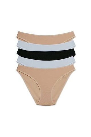 Pierre Cardin Kadın Pamuklu High Leg Brief 5'li Külot Çok Renkli