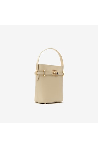 D37 Off White Omuz Çantası Kadın Yvane Mini Bag Piumelli Milano Kahve