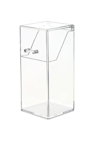 Pazly Şeffaf Akrilik Toz Geçirmez Makyaj Fırçası Organizatörü Kozmetik Kutusu Kapaklı Diğer Diğer