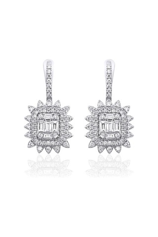 0.70 Karat Baget Pırlanta Küpe - Hrd Sertifikalı 52449746
