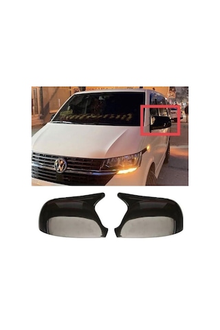 Vw Transporter T6 Batman Ayna Kapağı Piano Black 2010-2022