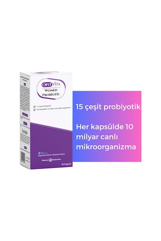 Optivita Kadınlar İçin Probiyotik Mikroorganizma İçeren Takviye Edici Gıda 30 Kapsül