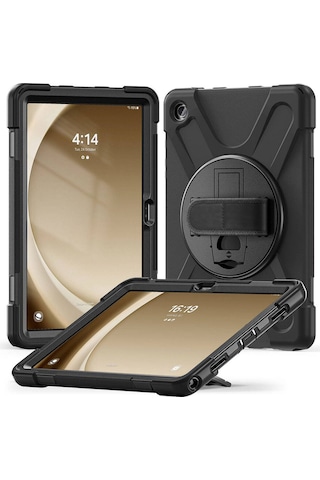 Galaxy Uyumlu Tab A9 Plus Omsy Defender Tablet Silikon - Siyah Arka Kapak