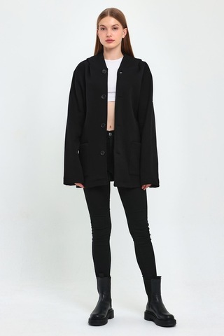 Alexander Gardi Alexandergardı Kapüşonlu Oversize Hırka E22-60700 001