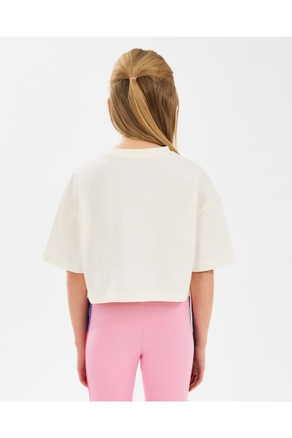 Skechers G Graphıc Tee Crop T-shirt Büyük Kız Çocuk Off White Tshirt Sk2510017-102 OFF WHITE