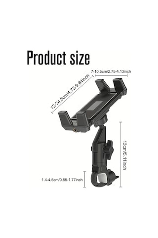 Honeybeeshop Yeni Tablet Tutucu Telefon Tutucu Black Mikrofon Standı Bariyer Ve Gidon İçin 4 7 İla 13 Inç Ekran