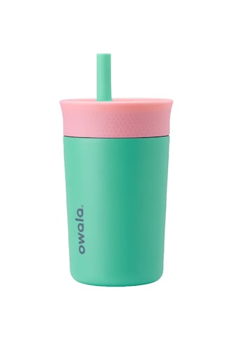 Owala 12 Oz 355 Ml Kids Pipetli Çift Katmanlı Paslanmaz Çelik Termos Sızdırmaz Kapak Turkuaz