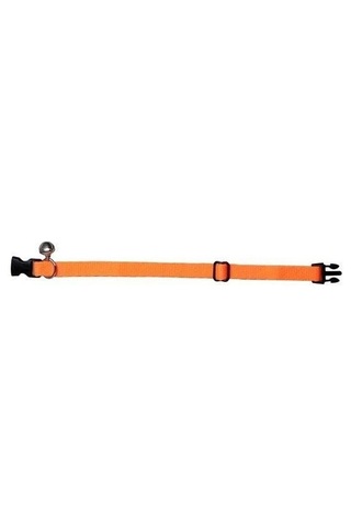 5 Adet Neon Turuncu Zilli Ayarlanabilir Kedi Boyun Tasması 22-30 Cm-21509