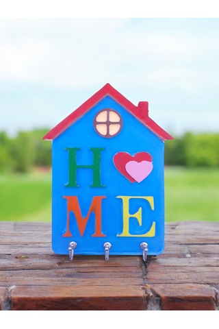 Kendin Boya Ev Anahtar Askısı,2 Farklı Fırça Ve 6lı Akrilik Boya