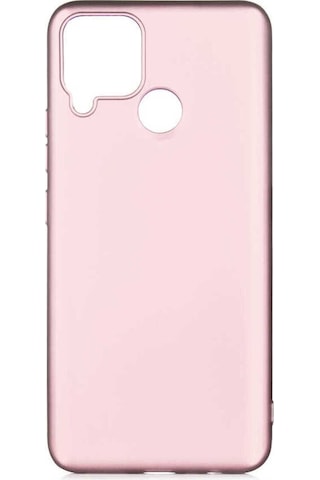 Realme C25 Kılıf Zore Premier Silikon Kapak Rose Gold