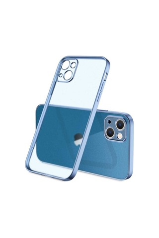 Apple Uyumlu iPhone 13 Kılıf Zore Mat Gbox Kapak Mavi