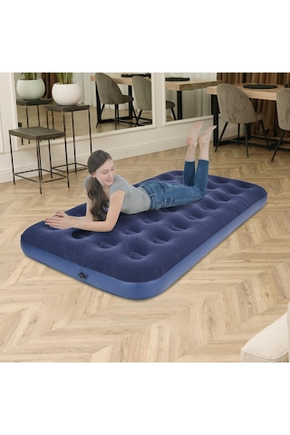 Avenli Twin Tek Kişilik Şişme Yatak 191 x 99 x 22 CM Lacivert