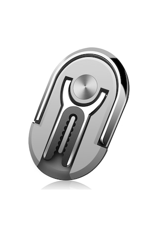 Xiyyadms Zinc Alloy 360 Döner Araba Havalandırma Delikli Telefon Tutucu - El İçi Taşıma Ve Video İzleme İçin Multifonksiyonel Aurora Gümüş