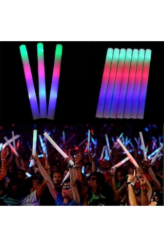 Led Işıklı Rengarenk Sünger Parti Çubuk Genel
