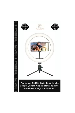 Premium Selfie Işığı Ring Light Video Çekim Aydınlatma Yayıncı Lambası Blogcu Ekipmanı