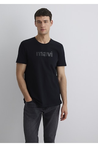 Mavi - Mavi Logo Baskılı Siyah Tişört 065199-900-Siyah