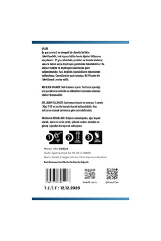 Titan Whey Protein 1000 Gr Bisküvi Aromalı Diğer