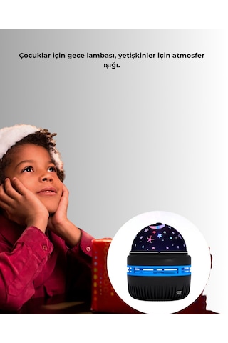 Galaxy - 752 - Projektörlü - Spt-gld - Gece Lambası Şeffaf