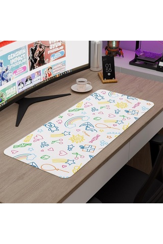 Çocuk Gaming Mouse Pad Kauçuk Kaymaz Taban Mousepad V4, 70x30 Xl