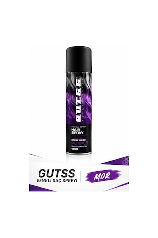 Gutss Professional Geçici Unisex Saç Boyası Sprey 150 Ml Mor Purple