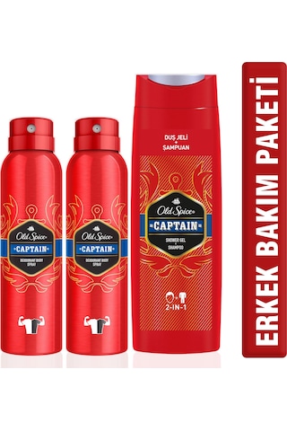 Old Spice Duş Jeli 400 ML + Sprey Deodorant 2 x 150 ML