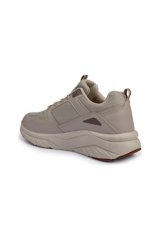 Queen Step 2110-26 Deri Anorak Anatomik Kadın Sneaker Bej Kahve Bej