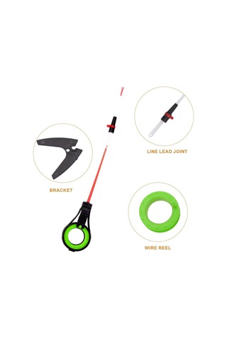 Ftk Taşınabilir Ayrılabilir Kış Buz Oltası Ve Makara Kombinasyonu Çubuk Tutuculu , Taşıması Kolaydır, Ayrıca Farklı Çubuk Ucuyla Değiştirilebilir