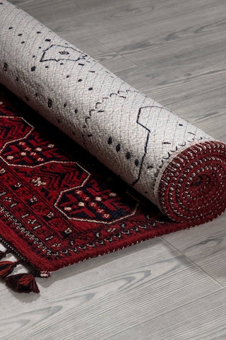 Kırmızı Renkli Afgan Tarzı Altı Kaymaz Şönil Kilim-58