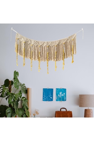 Suntek Magideal Makrome Duvar Asılı Boho Sanatı Zemin Saçak Püskül