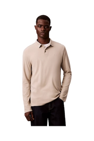 Calvin Klein Lv040em909 Ls Supima Cotton Solid Erkek Polo Tişört Bej
