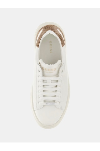Guess Elbina Kadın Deri Sneaker Ayakkabı Fljelbfal12 Bej