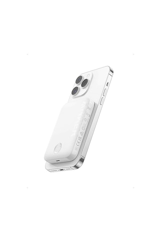 Anker 321 5000 Mah Magsafe Uyumlu Kablosuz Taşınabilir Şarj Cihazı Beyaz BEYAZ