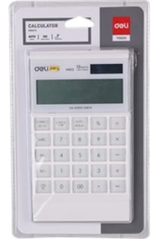 Deli Hesap Makinesi Touch 12 Hane Beyaz M01211