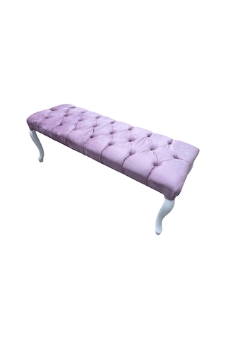 120 cm Lükens Ayaklı Puf (Bench) Ağaç İskelet-Kapitoneli