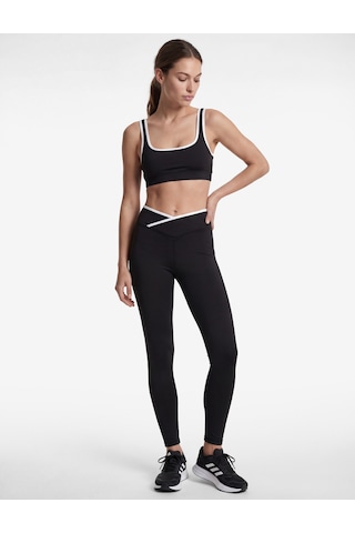 Koton Kemer Detaylı Slim Fit Yüksek Bel Spor Tayt Siyah 6sak40264nk