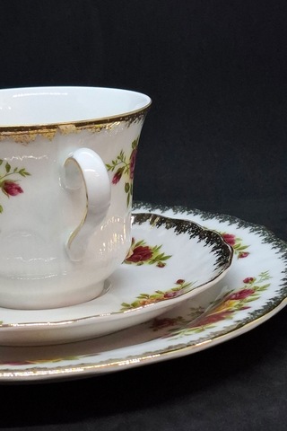 Vintage Marktleuthen Porselen Çay/kahve Fincanı 3 Parça 150 Ml Sarı