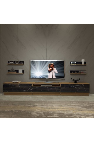 Decoraktiv Trendstyle 270rs Mdf Tv Ünitesi Tv Sehpası Pera - Siyah Mermer