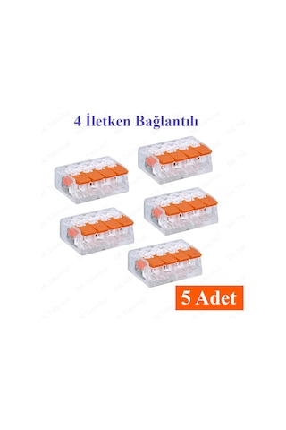 4 İletken Bağlantılı Çok Amaçlı Tırnaklı Buat Klemens - 5 Adet