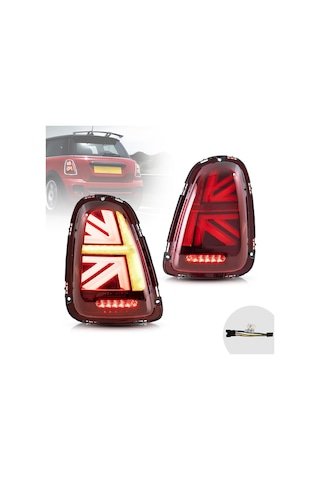 Autogp Mini Cooper R56 Stop Lambası Ledli British Flag 2008 / 2014 Kırmızı