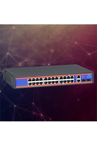 Ztech Zr-p2421fn 24+2+2 Poe Switch 350w +2 10/100/1000-126004