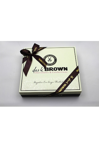 Dark Brown Hediye Çikolata Badem Drajeli El Yapımı Gerçek Çikolata 20 Adet