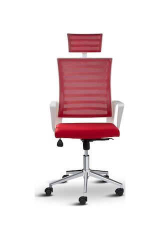 Ceo Ergonomik Ofis Koltuğu, Başlıklı, Fileli, Metal Ayaklı, Çalışma Sandalyesi Çok Renkli