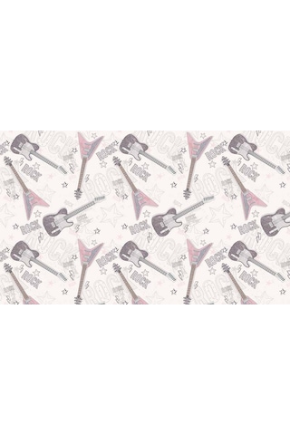 Gitar Desenli Genç Odası Duvar Kağıdı
